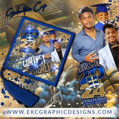 Basketball Theme Graduation Cap