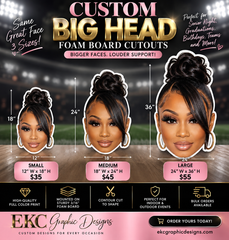 CUSTOM BIG HEAD FOAM BOARD CUTOUTS