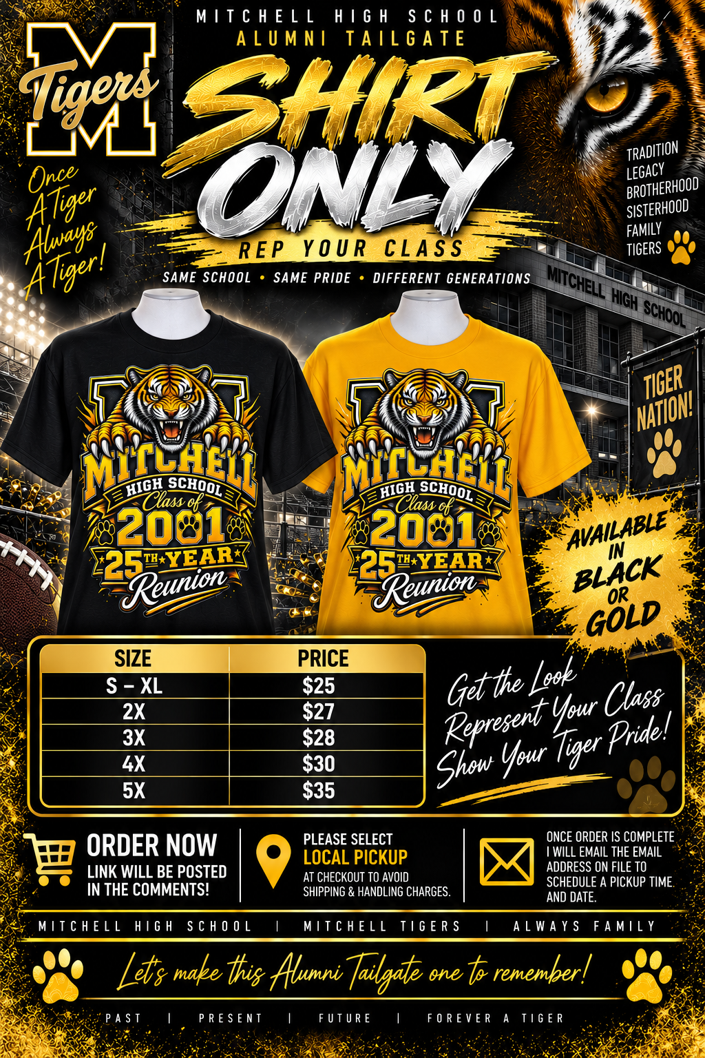 Mitchell High School Reunion/Tailgate Shirts