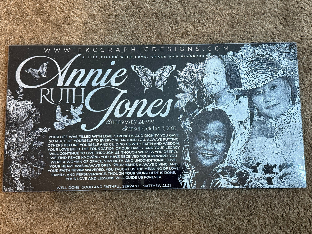 24x12 Custom Granite Markers – Part of the EKC Eternal Stone Collection