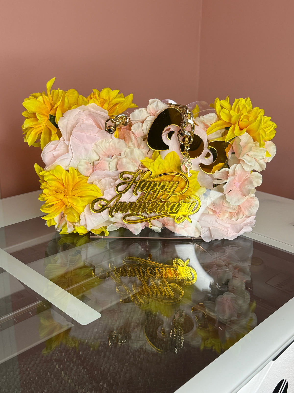 Custom Acrylic Flower Purse