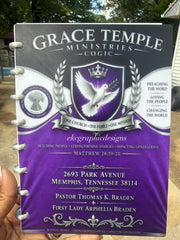 Custom 3D-UV Printed Refillable Notebook - Grace Temple Ministries