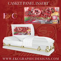 49ers Casket Panel Insert