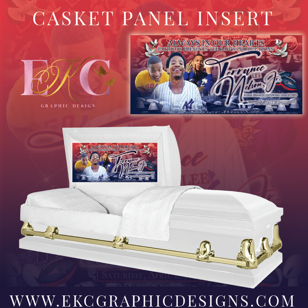 Patriots Casket Panel