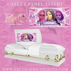 Pink and Purple Casket Panel