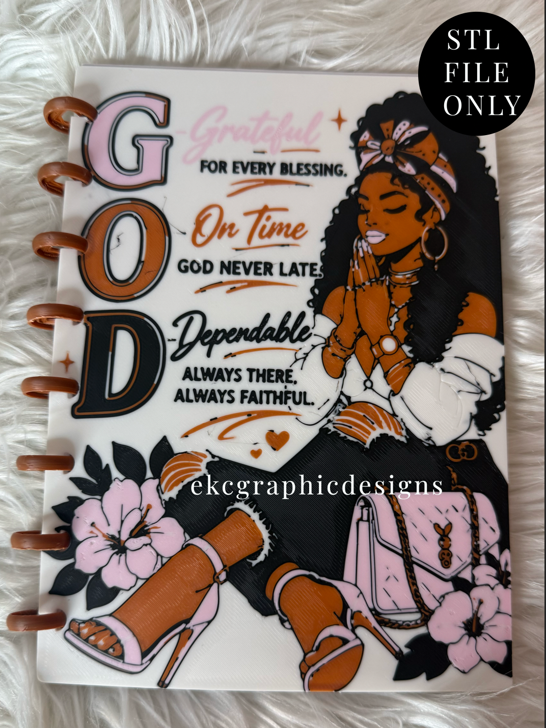 God Notebook Template STL FILE ONLY