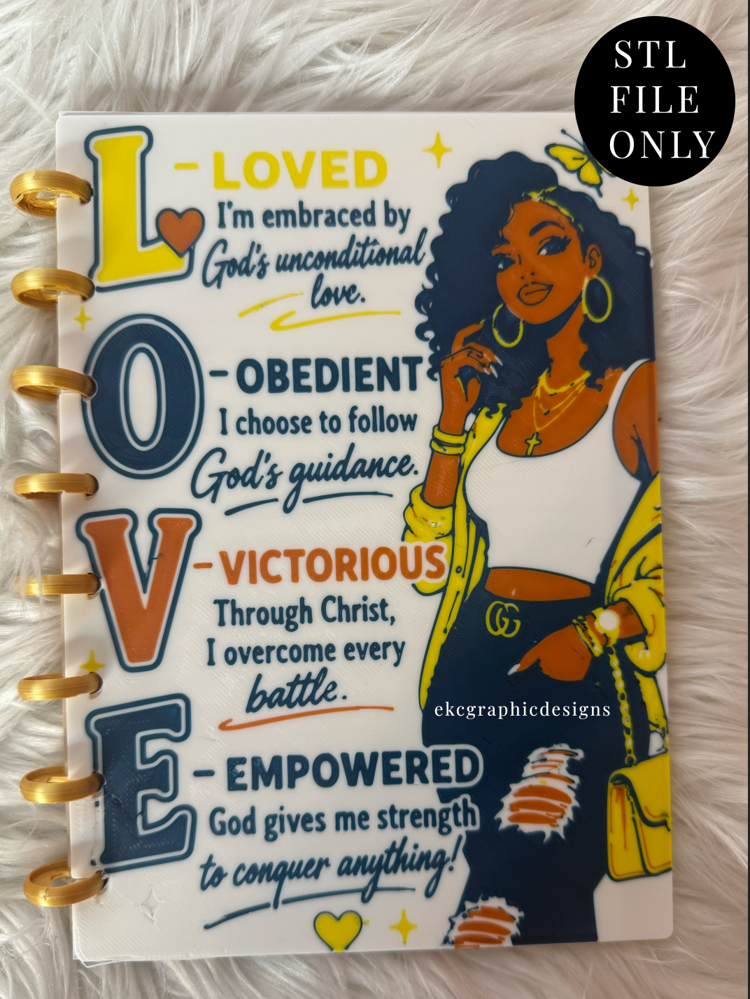 Love Notebook Template STL FILE ONLY