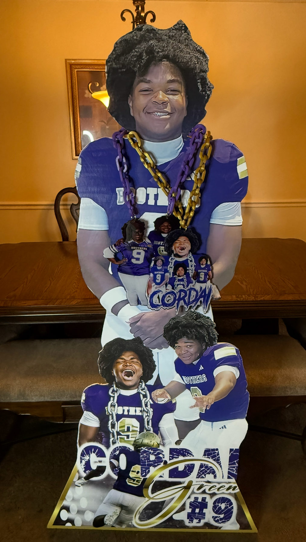 Custom Life-Size Senior Night Football Player Cutout